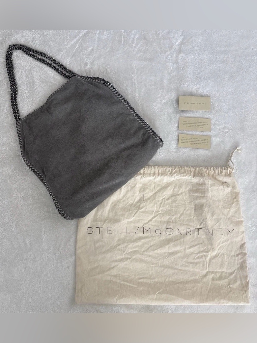 Stella Mccartney Eco Leather Shoulder Bag Handbag Falabella Gray Women Authentic